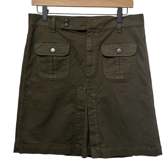 Gap 1969 Army Green Utility Cargo A-Line Skirt Casual Military-Inspired Safari - Picture 1 of 14